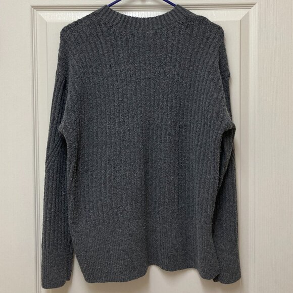 Women's Size M Simply Vera Vera Wang Directional Rib Pullover Sweater Gray NEW - Picture 7 of 16